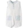 The Children’s Place Baby Boys’ And Newborn Everyday Romper(White Stripe)