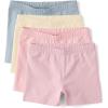 The Children’s Place,Girls,Assorted Cartwheel Shorts,Fair Ivory 4-Pack,Large