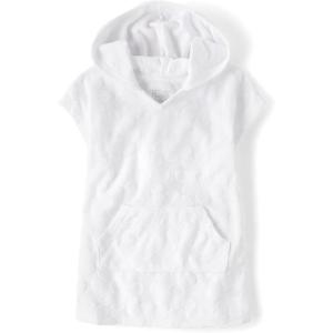 The Children’s Place Baby Girls’ and Toddler Hooded Swim Coverup(White Terry)