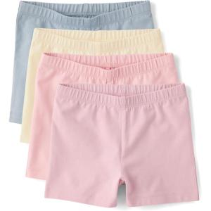 The Children’s Place,Girls,Assorted Cartwheel Shorts,Fair Ivory 4-Pack,Large