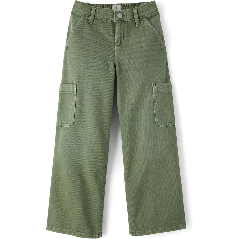 image:imageThe Childrens Place Girls Baggy Cargo JeansGarden Cress