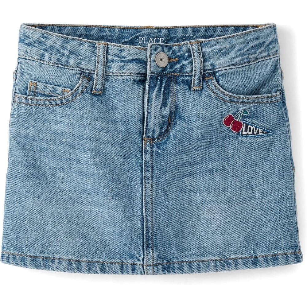 image:imageThe Childrens Place Girls Everyday Denim Skirts and SkortsMina Wash