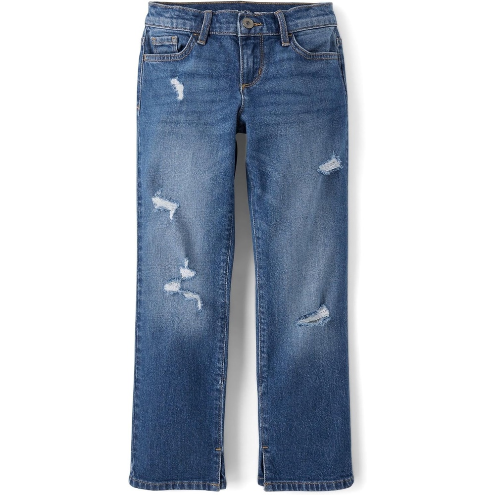 image:imageThe Childrens Place Girls Straight Leg Jeans90s Grove Wash