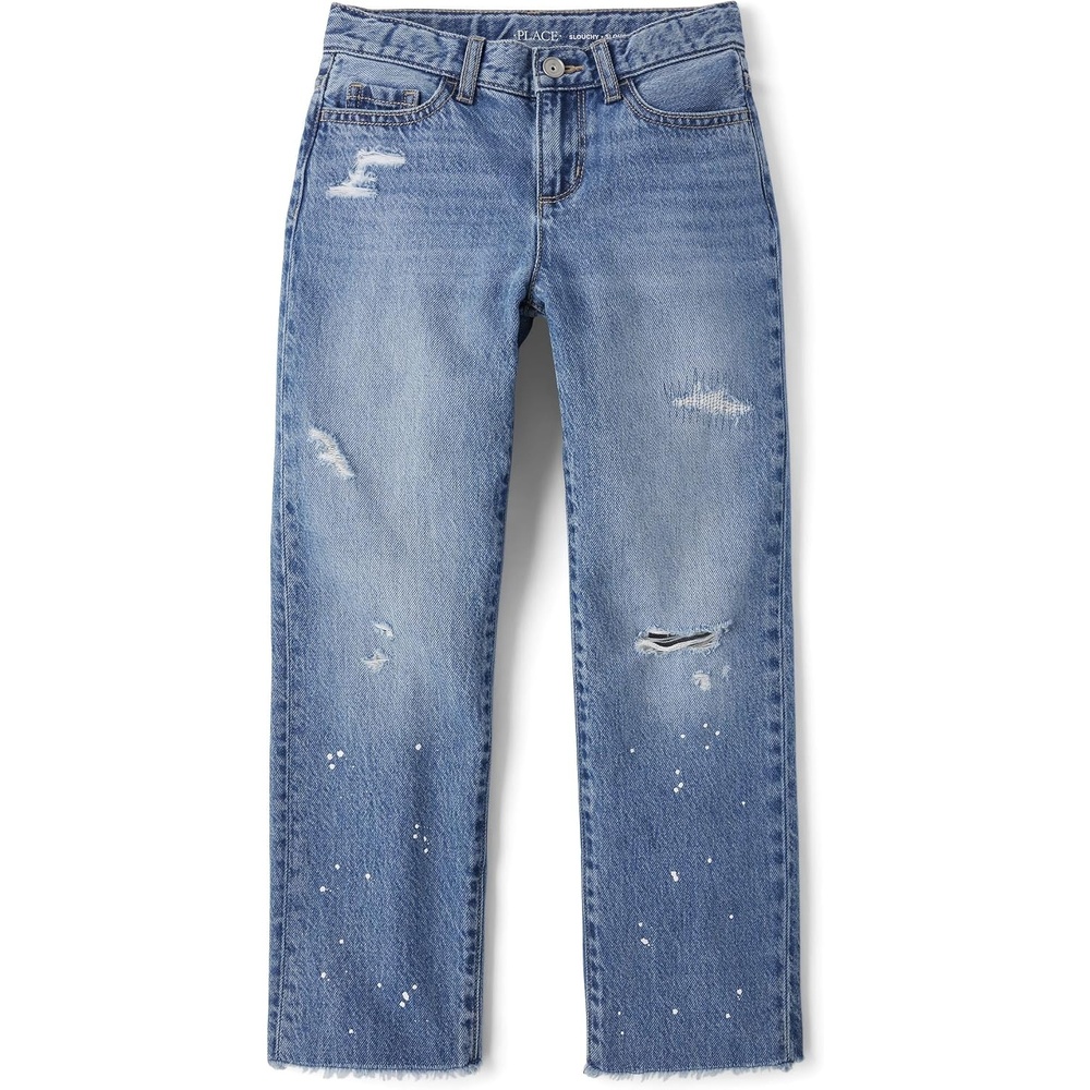 image:imageThe Childrens Place Girls Wide Leg JeansOrchard Wash