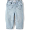 The Children’s Place Baby Girls’ and Toddler Barrel Leg Jeans(Laney Wash Heart)