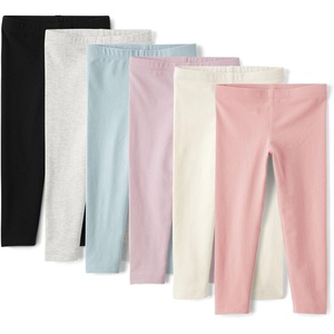 The Children’s Place Baby Girls and Toddler Assorted Solid Leggings, Multipacks(Pink Kiss 6-pack)