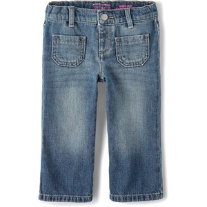 The Children’s Place Baby Girls’ and Toddler Wide Leg Jeans(Marla Wash)