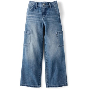 The Children’s Place Girls’ Baggy Cargo Jeans(Light Thea Wash)