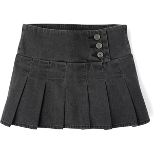 The Children’s Place Girls’ Everyday Denim Skirts and Skorts(Black Wash)