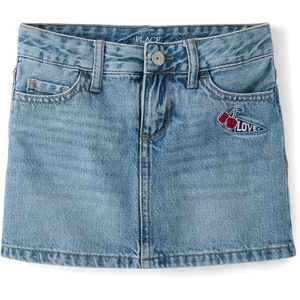 The Children’s Place Girls’ Everyday Denim Skirts and Skorts(Mina Wash)