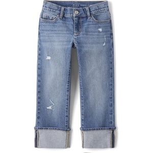 The Children’s Place Girls Straight Leg Jeans(90s Valley Wash Ankle Cuff)