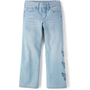 The Children’s Place Girls’ Wide Leg Jeans(Olly Wash)