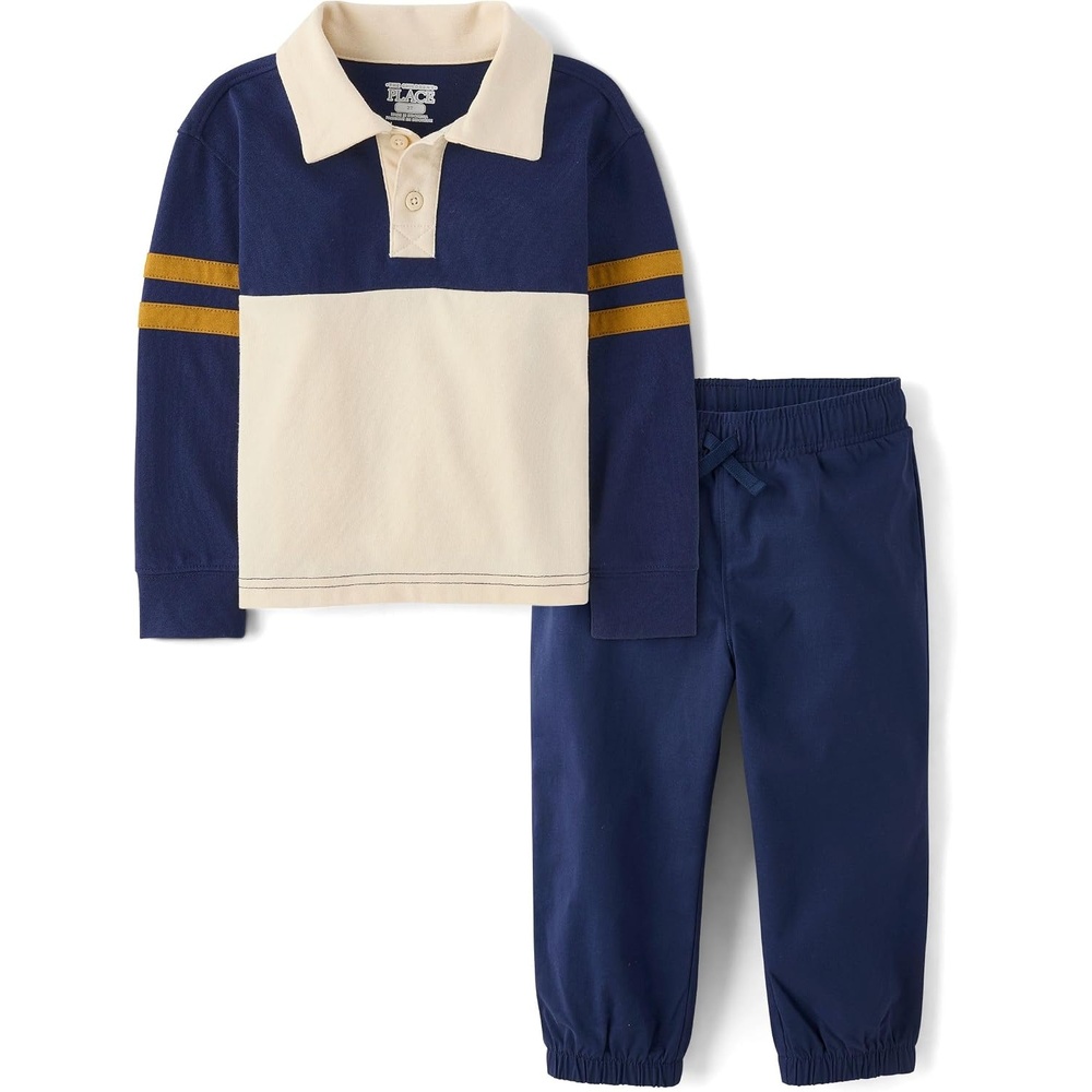 image:imageThe Childrens Place Baby Boys And Toddler Sweatshirt and Sweatpant 2 Piece OutfiThunder Blue