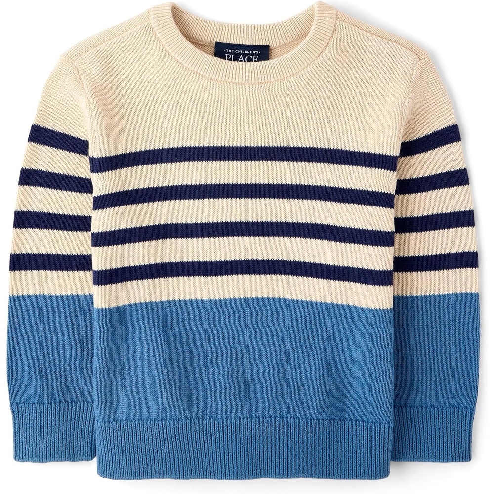 image:imageThe Childrens Place Baby Boys and Toddler Long Sleeve Crew Neck Pullover SweaterHidden Sea