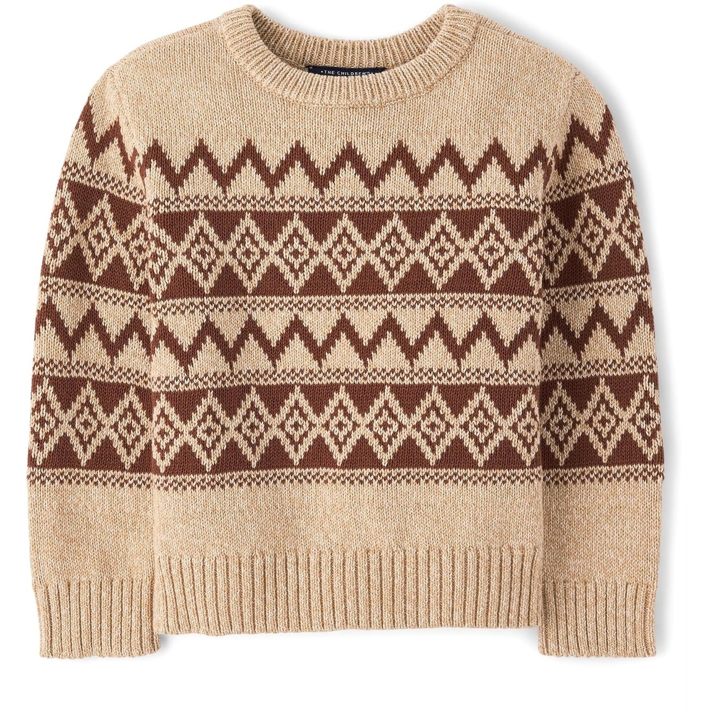 image:imageThe Childrens Place Baby Boys and Toddler Long Sleeve Crew Neck Pullover SweaterTerra Fairisle