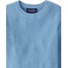 The Children’s Place Baby Boys’ and Toddler Long Sleeve Crew Neck Pullover Sweater(Pearl Blue)