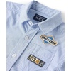 The Children’s Place Baby Boys’ and Toddler Poplin Short Sleeve Button Down Shirt(Classic Blue Car)