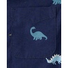 The Children’s Place Baby Boys’ and Toddler Poplin Short Sleeve Button Down Shirt(Thunder Blue Dinos)