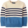 The Children’s Place Baby Boys’ and Toddler Long Sleeve Crew Neck Pullover Sweater(Hidden Sea)