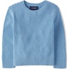 The Children’s Place Baby Boys’ and Toddler Long Sleeve Crew Neck Pullover Sweater(Pearl Blue)