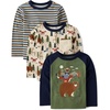 The Children’s Place Baby Boys’ and Toddler Long Sleeve Everday Casual Knit Shirt(Wilderness 3-pack)