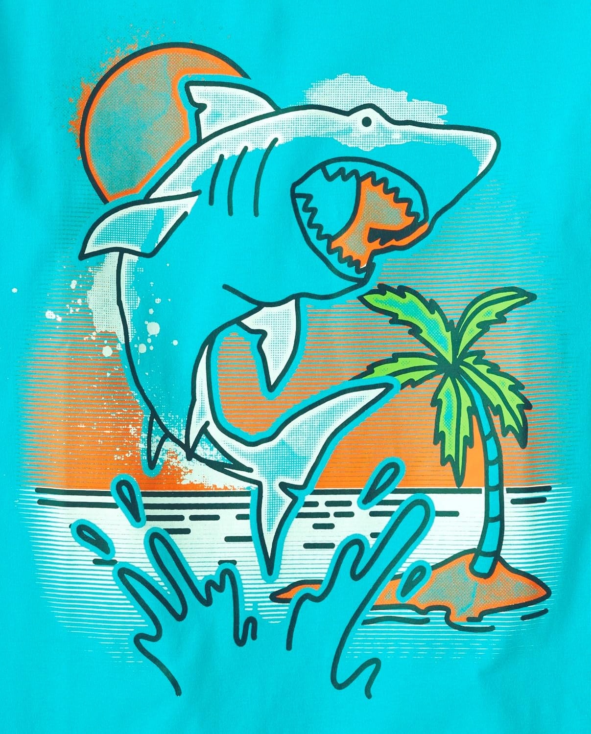 image:imageThe Childrens Place Boys Vehicle Short Sleeve Graphic TShirtsmultipacksAlohaSharkDino Surf