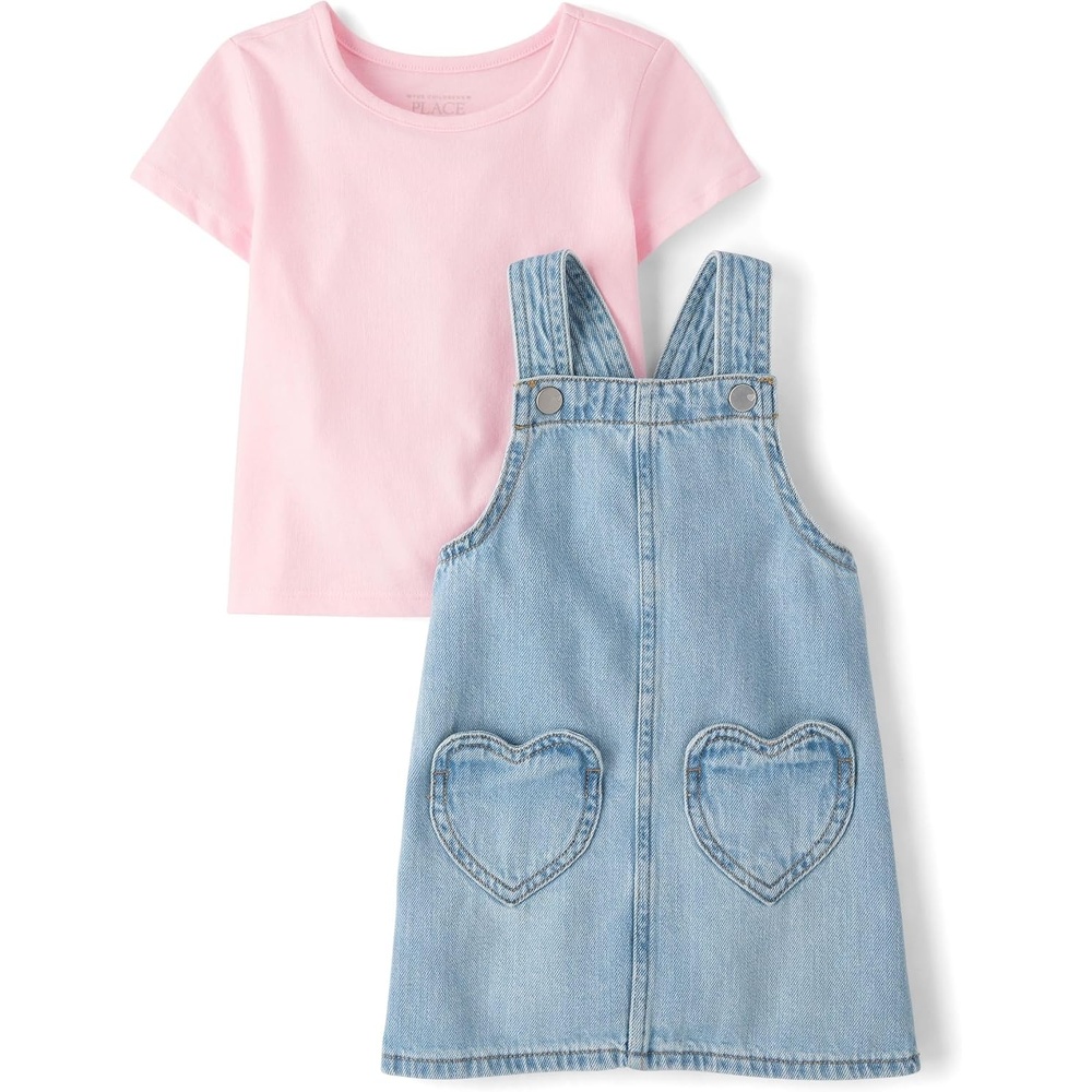 image:imageThe Childrens Place Baby Girls And Toddler Short Sleeve Top and Skirtall2piece Outfit SetMylah Wash