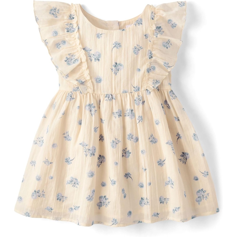 image:imageThe Childrens Place Baby Girls and Toddler Short Sleeve Flutter DressesFrappe Floral