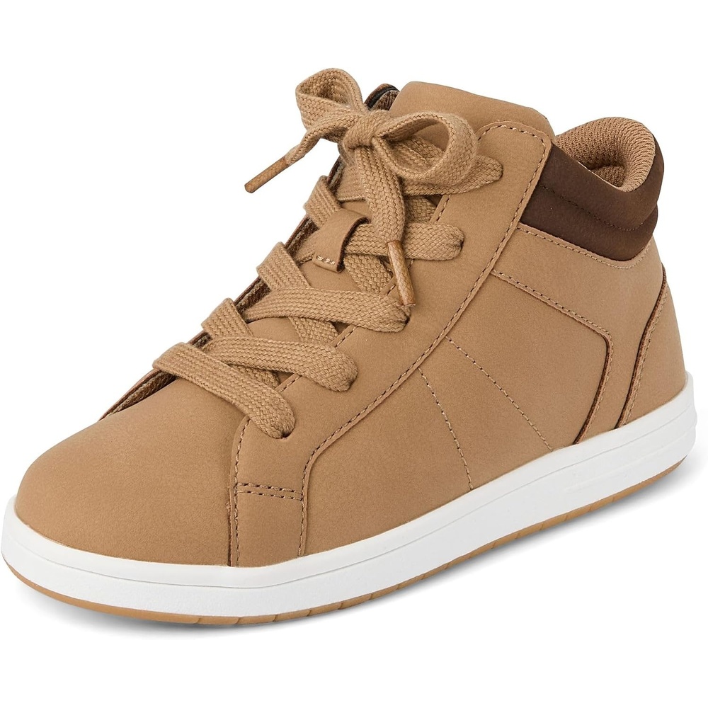 image:imageThe Childrens Place Boys Casual Lace Up Hi Top SneakersTan