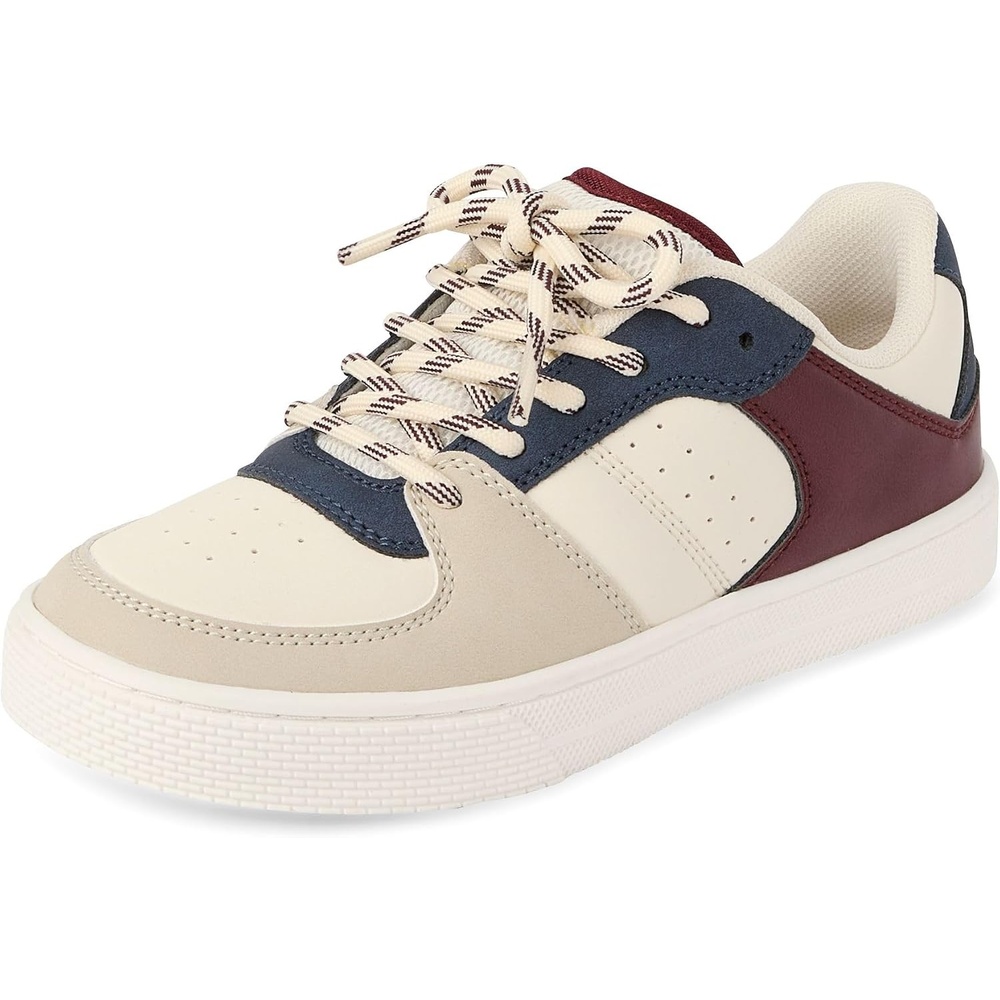 image:imageThe Childrens Place Boys Everyday Casual Lace Up SneakersMaroon Colorblock