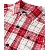 The Children’s Place Boys Long Sleeve Plaid Flannel Button Up Shirt(Red Cane Plaid)