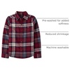 The Children’s Place Boys Long Sleeve Plaid Flannel Button Up Shirt(Redwood Plaid)