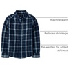 The Children’s Place Boys Long Sleeve Plaid Flannel Button Up Shirt(Tidal Plaid)