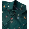 The Children’s Place Boys’ Short Sleeve Poplin Button Down Shirt(Balt Green Food)