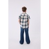 The Children’s Place Boys’ Short Sleeve Poplin Button Down Shirt(Haystack Plaid)
