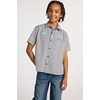 The Children’s Place Boys’ Short Sleeve Poplin Button Down Shirt(Motoroil)