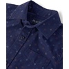 The Children’s Place Boys’ Short Sleeve Poplin Button Down Shirt(Vermillion)