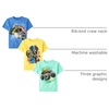 The Children’s Place Boys Vehicle Short Sleeve Graphic T-Shirts,multipacks(Monster Truck/Biker/Truck)