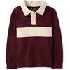 The Children’s Place Boys’ Long Sleeve Rugby Polo(Bittersweet)