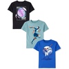 The Children’s Place Boys’ Short Sleeve Graphic T- Shirt 3-Pack(Baseketball/Baseball/Soccer)