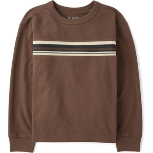 The Children’s Place Boys’ Long Sleeve Everyday Casual Knit Shirt(Moose Trail)