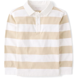 The Children’s Place Boys’ Long Sleeve Rugby Polo(Canoe)