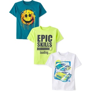 The Children’s Place Boys Vehicle Short Sleeve Graphic T-Shirts,multipacks(Smile/Epic Skills/Cars)
