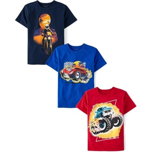 The Children’s Place Boys Vehicle Short Sleeve Graphic T-Shirts,multipacks(Speed Demon 3-pack)