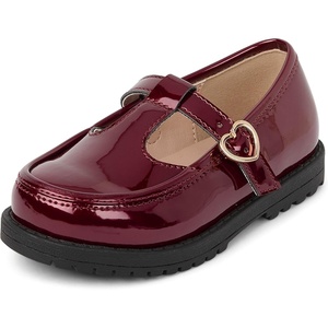 The Children’s Place Girls and Toddler Closed Toe Maryjane Flats(Burgundy)