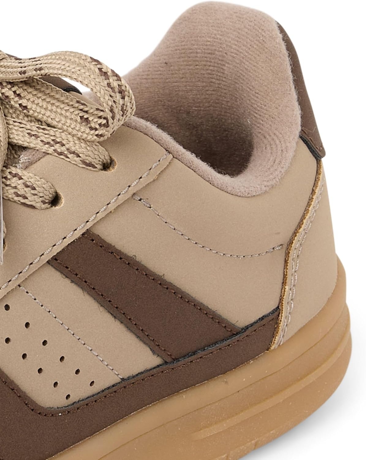 image:imageThe Childrens Place Boys Boys Everyday Casual Lace Up SneakersBeige Low Top