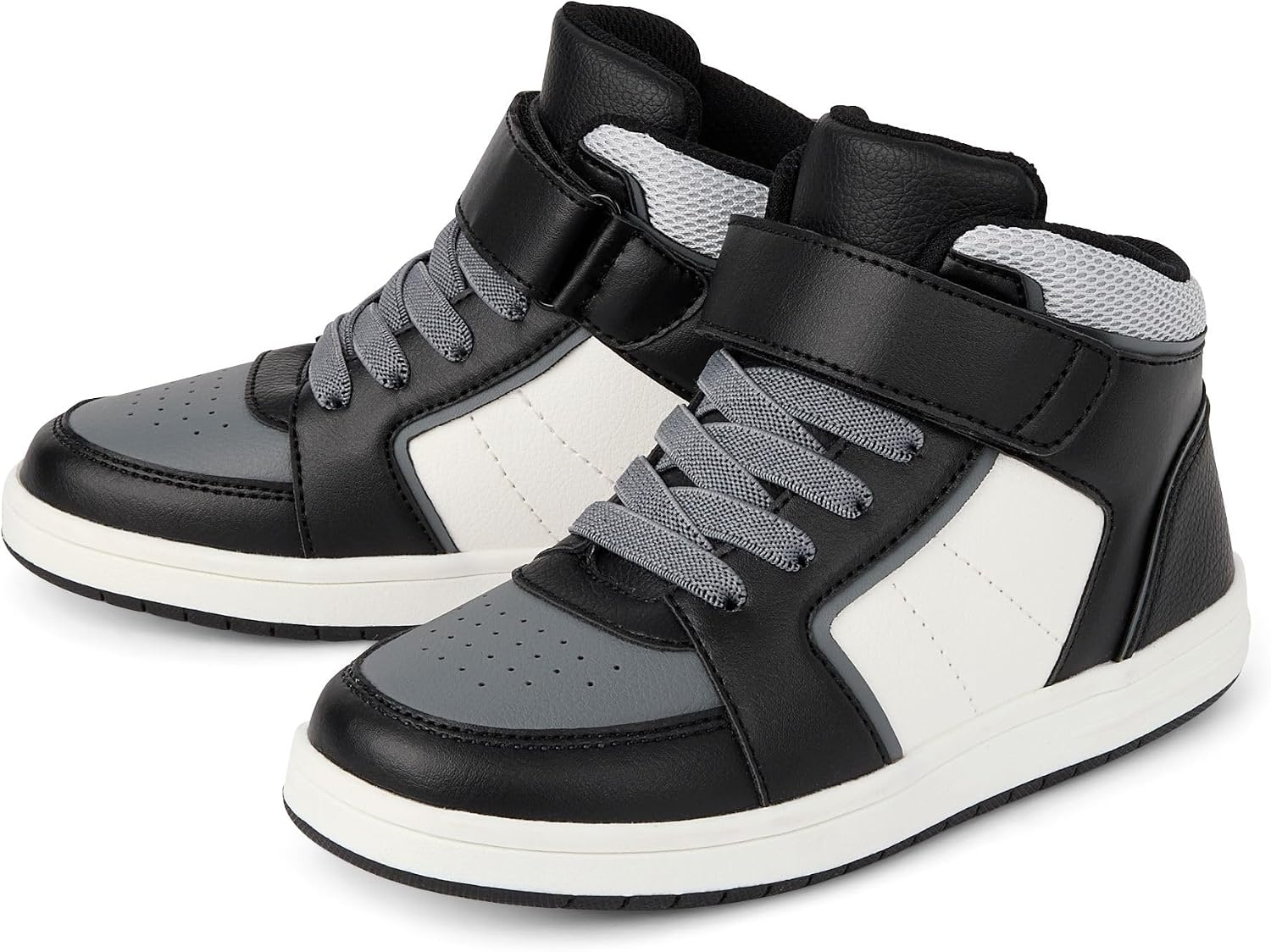 image:imageThe Childrens Place Boys Boys Everyday Casual Lace Up SneakersBlack High Top