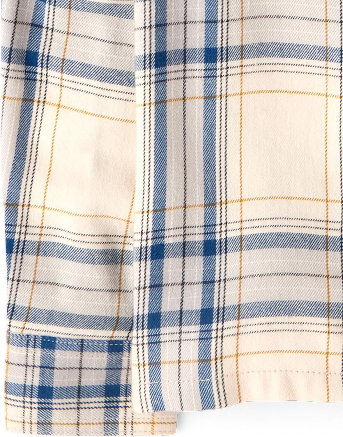 image:imageThe Childrens Place Boys Long Sleeve Plaid Flannel Hooded Button Up ShirtHay Stack Plaid