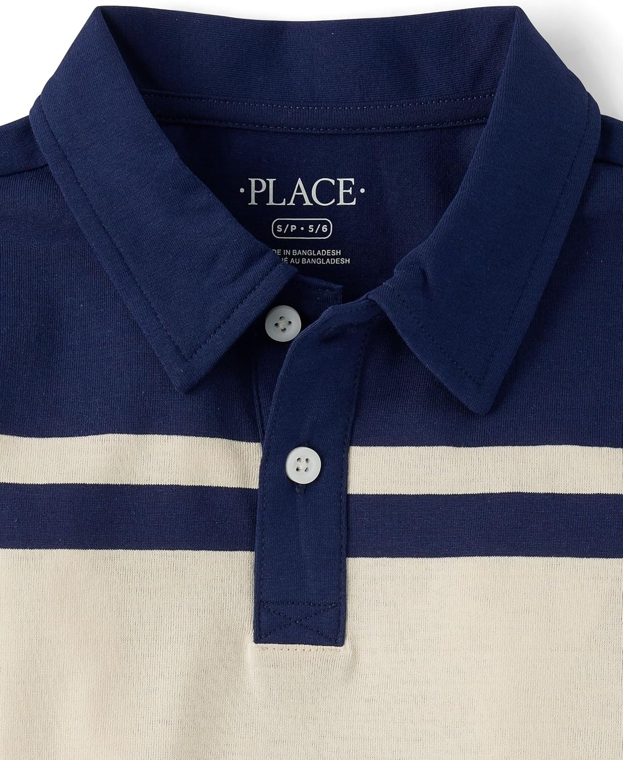 image:imageThe Childrens Place Boys Uniform Short Sleeve Pique PoloThunder Blue