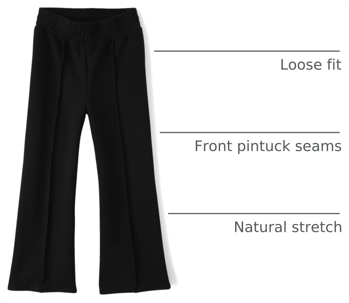 image:imageThe Childrens Place Girls Active Wide Leg PantsBlack Scuba